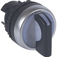 Переключатель - Osmoz - для комплектации - с подсветкой - 3 положения с возвратом в центрs - 45° - чёрный | код 024056 |  Legrand